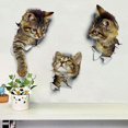 thumbnail image 1 of Adhesivo de gato para pared 3d bonito, baño, inodoro, sala de estar, decoración del hogar, calcomanía de fondo, pegatinas de pared de Pvc, 1 of 5