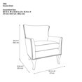 thumbnail image 3 of Dorel Living Reva Accent Chair, Living Room Armchairs, Charcoal Linen, 3 of 9