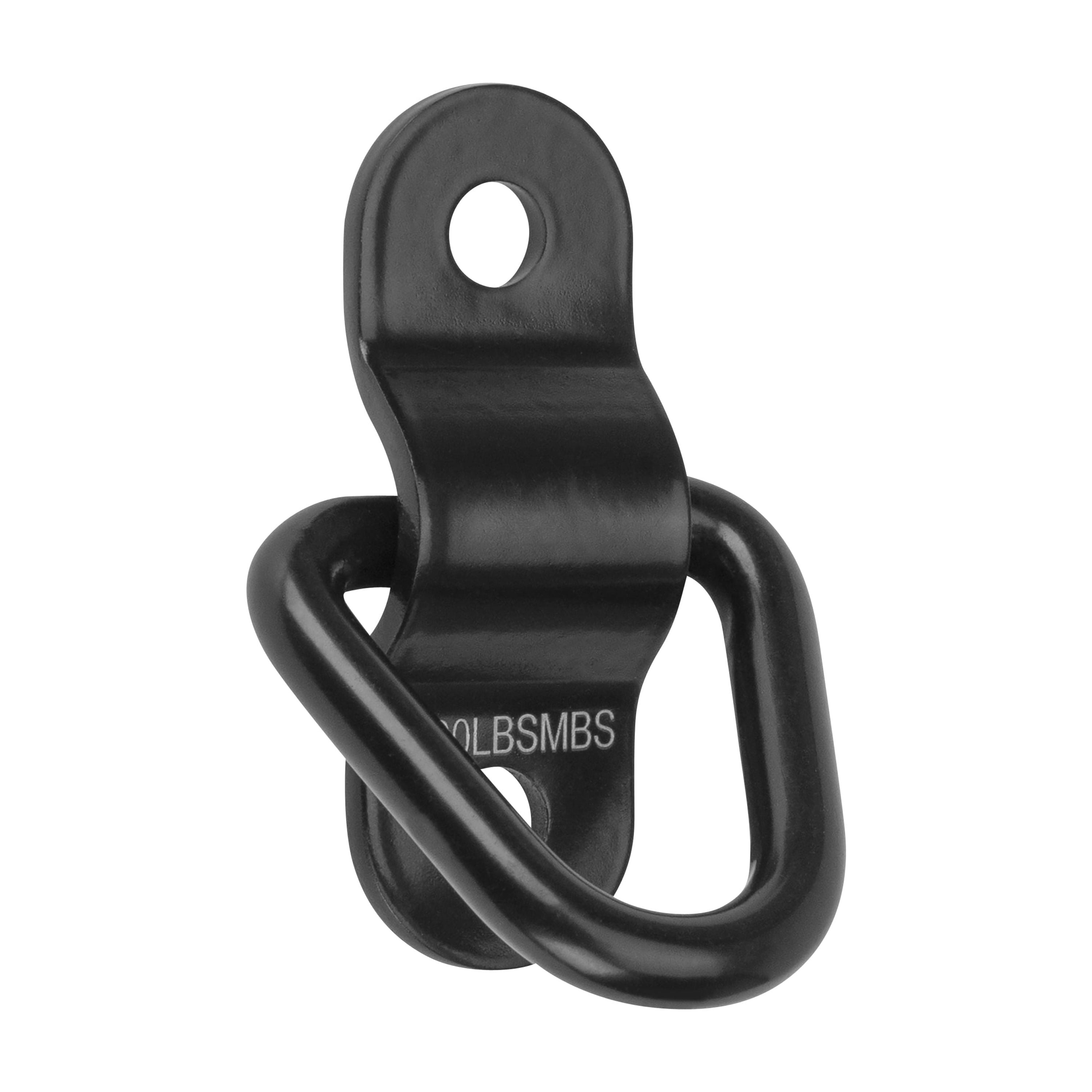 (2 pack) SmartStraps Surface Mount D-Ring, Light Duty, 1/4in Diameter, 1,200lb, 9184, Black 4 Pack