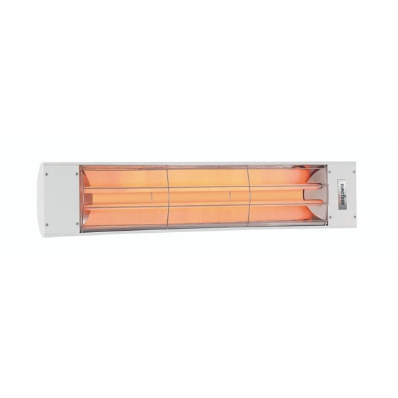 Eurofase Heating - 4000 Watt Electric Infrared Dual Element Heater-208 Voltage-White Finish-No Fascia Decorative Fascia