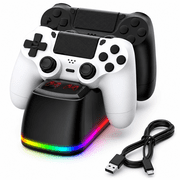 QXWPBV Charging Dock for PlayStation 4 Controllers, USB Powered Dual Controller Charger with LED Indicator, Black