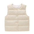 thumbnail image 2 of FNNMNNR Toddler Girls Boys Winter down Vest for 1-6 Years Old Autumn Warm Sleeveless Jackets with Buttons Baby Puffer Padded V-Collar Coats, 2 of 9