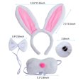 thumbnail image 3 of Kids Costume Bunny Rabbit Dress Up Animal Ears Headband Bowtie Tail Tutu Paws Set, 3 of 5