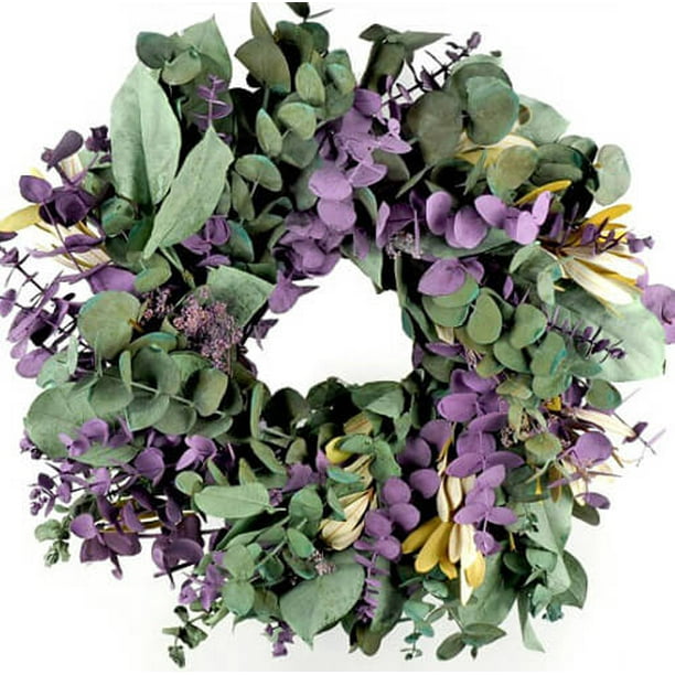 Natural Eucalyptus Preserved Sage & Lavender Wreath 17 inch Walmart