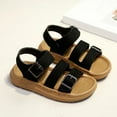 thumbnail image 6 of Boys' Sandals Black Adjustable Buckle Closure, Water-Resistant Play & Casual Sandals for Kids with Comfortable Chunky Sole,Size 29, 6 of 6
