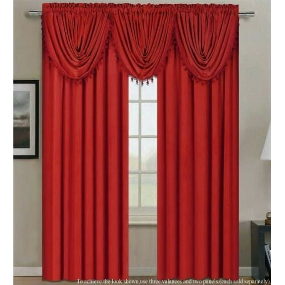 1PC HOLLYWOOD PUMPKIN Faux Linen Rod Pocket Window Curtain Panel 55 inch wide x 84 inch long