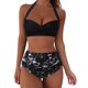 thumbnail image 1 of MKLEKYY Trajes De Baño Mujer Dos Piezas Women High Waisted Bikini Sexy Push Up Two Piece Swimsuits Vintage Swimsuit Two Piece Retro Ruched High Waist Print Bikini Set 1266, 1 of 6