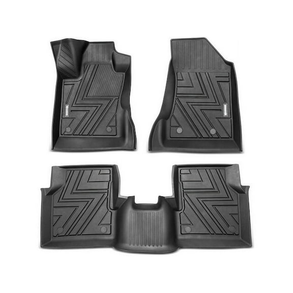 Floor Mat Set 3 - Compatible with 2017 - 2023 Jeep Compass Sport Utility 4-Door 2018 2019 2020 2021 2022