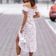 thumbnail image 3 of Vestido de fiesta sexy para mujer Vestido a media pierna con estampado floral de moda para mujer Boho Holiday Beach FLhrweasw Nuevo, 3 of 7