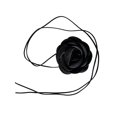 thumbnail image 2 of Flower Choker Necklace, Floral Choker Dress Jewelry ,Handmade Adjustable Stylish ,Elegant Necklace Necklaces for Wedding Halloween Women Black, 2 of 8