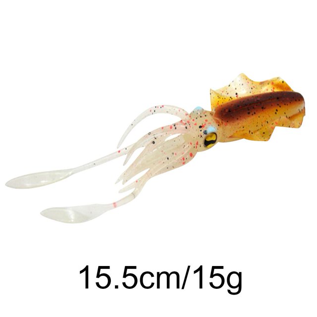 15,5 cm 20g calamar biónico señuelos de pesca en el mar cebo Wobbler Artificial (oro)