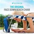thumbnail image 3 of Ostrich The Backpack 3N1 Portable Chair, Reclining Lounger with Cooler Bag, Blue Stripe, 3 of 13