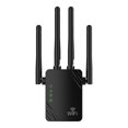 thumbnail image 2 of Xecvkr Wireless Dual Band WiFi Extender 2.4/5GHz Network Booster Antenna Long Range Signal Amplifier Repeater Mode 1 Pack Black, 2 of 8
