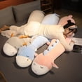 thumbnail image 2 of 80/120cm Soft Stuffed Alpaca Cattle Hippo Plush Pillow Animal Long Pillow Sleeping Plushie Cushion Children Baby Birthday GiftsBlue120cm Deng Xun unisex, 2 of 2