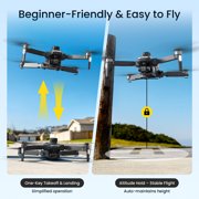 4K Drone with 3-Axis Gimbal & EIS, Holy Stone JY018 GPS Auto Return, 5.8G Phone Transmission, 36Min Flight Time, Obstacle Avoidance, Brushless Motor, Black