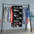 thumbnail image 2 of coastal rose Hanging Shoe Organizer for Closet, 24 Sections Shoe Holder Hanger Rack, Space-saving Shoe Organizers and Storage, 2 of 7