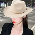 thumbnail image 6 of yuksok Cowboy Hat Big Casual Fashion Classic Photo Props Sun Hat Cowgirl Hat Beige, 6 of 9