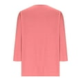 thumbnail image 4 of FAIWAD Tops for Women Trendy 3/4 Sleeve Solid Color V Neck Dressy Loose Shirts Casual Going Out Clothes, 4 of 6