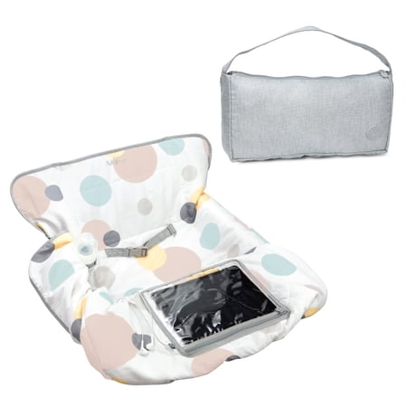 LulyBoo Baby Shopping and Grocery Cart and Highchair Cover Features iPad Cell Phone Tablet Device Clear Pockets for Toddler - Machine Washable Cover Folds Into Bag Fit Most Carts and Chairs