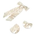 thumbnail image 3 of Unique Bargains 1 Pc Satin Bow Ribbon Duckbill Hair Clips Hairdo Clip Champagne, 3 of 5