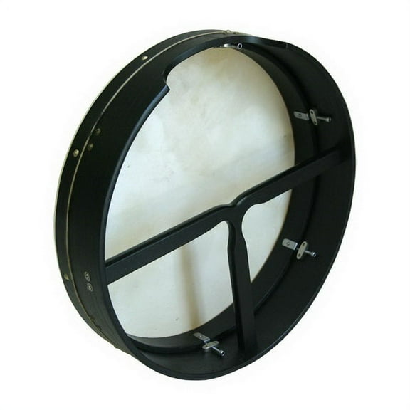 Mid-East Bodhran, 18" x 4", Tune, Black, T-Bar