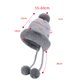 thumbnail image 2 of Sombreros de invierno para mujer, con orejeras y forro polar, de punto, con gran circunferencia de la cabeza., 2 of 3