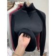 thumbnail image 3 of Suéter de cuello alto de invierno para mujer, suéter elegante de terciopelo grueso con forro, suéter cálido de punto, tops ajustados, jersey de punto, jersey nuevo, 3 of 5