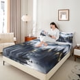 thumbnail image 4 of Manfei Smoky Jungle 4pcs Bed Sheets for Female Men Women,Woodland Tree King Sheets,Botanical Plants Super Cozy Sheet Set,Ultra Soft Home Decor, 4 of 7