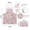 thumbnail image 7 of Pioneer Flower Floral Print Pattern Apron-Garden Aprons for Women with Pockets-Cotton Linen Waterproof Kitchen Cooking Gardening Aprons Adjustable for Kitchen,Cooking,BBQ and Salon 33x27 Inch, 7 of 7