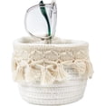 thumbnail image 6 of Cotton Rope Tassels Storage Baskets Woven Basket for Nursery Baby Clothes Toy Makeup Books Towels Peru 120x105mm Inner Diameter: 100mm, 6 of 9