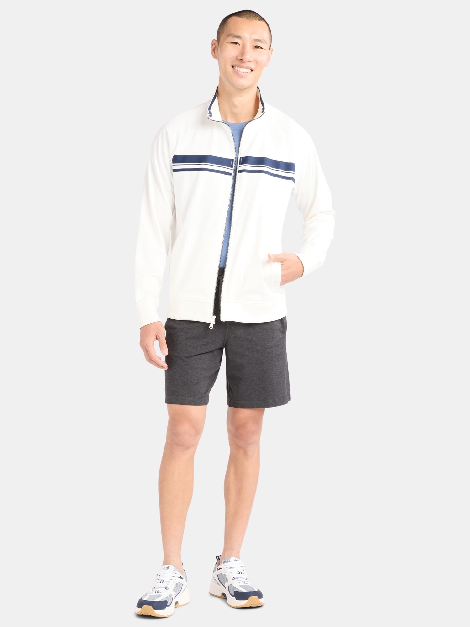 Athletic Works Men's and Big Men's Tricot Track Jacket
