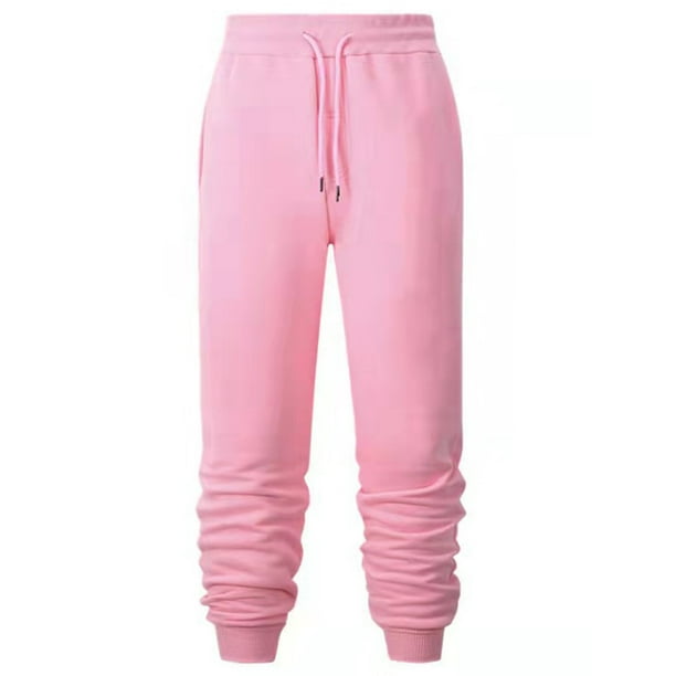 Fashion (Pink Pant)Sweatpants Fabric Drawstring Running Sport