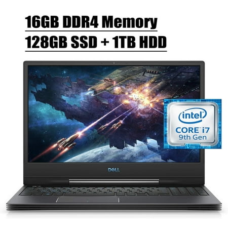 2020 Flagship Dell G7 7590 Gaming Laptop Computer I 15.6" FHD IPS 300nits Display I Intel Hexa-Core i7-9750H I 16GB DDR4 128GB SSD 1TB HDD I 6GB GDDR6 RTX 2060 Backlit Win 10