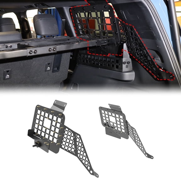 Rear Window Side Panel for 2024 2026 Toyota Land Cruiser,Steel Rear Window Cargo Organizer Kit