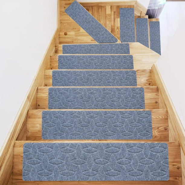 Alfombra para Escalones de Escalera Antideslizante Xihbxyly Autoadhesiva para Interiores y Exteriores