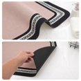 thumbnail image 3 of Unique Bargains 1 Pc Bath Mat Super Absorbent Bathroom Mat Rug Khaki Black, 3 of 6