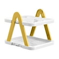 thumbnail image 2 of Small Shoe Rack For Door 6 Tier Folding PP Storage Cabinet With Adjustable Height Orange, 2 of 2