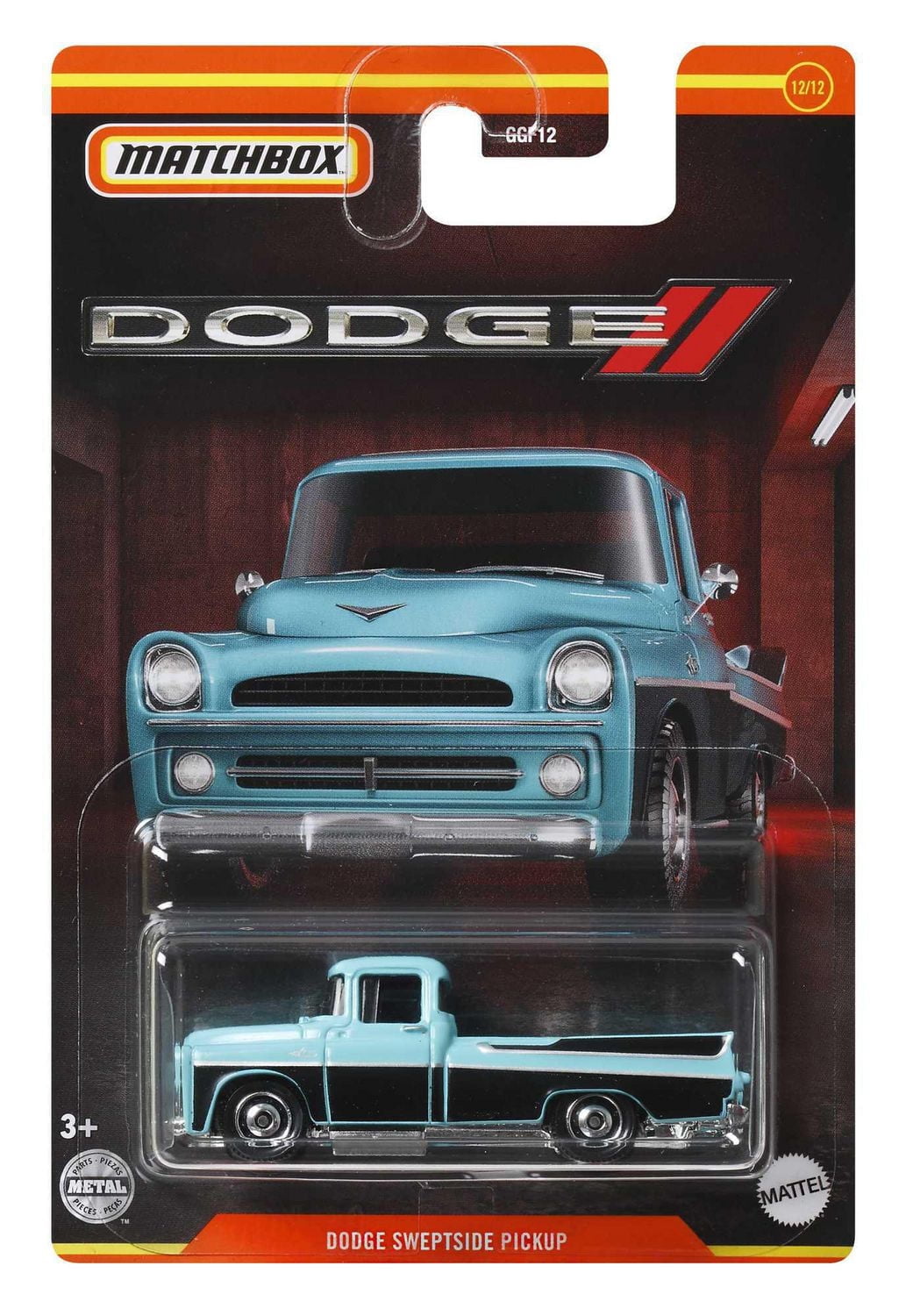 Matchbox 1957 Dodge D100 SWPSD 1:64 Scale Vehicles for Toy Car Collectors & Kids Ages 3 Years Old & Up