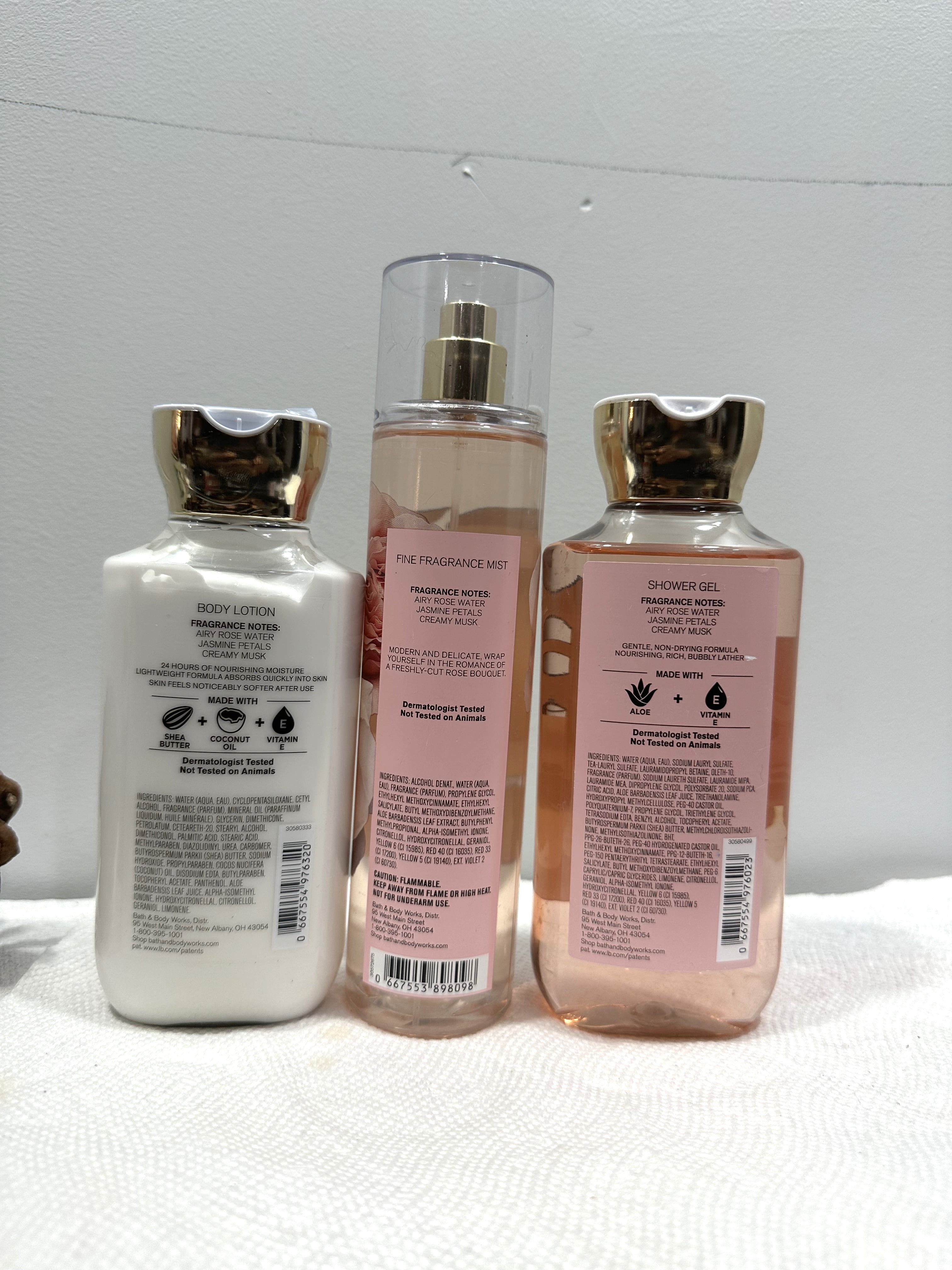 Bath & Body Works Rose 3 Piece Gift Set (Body Lotion 8 oz