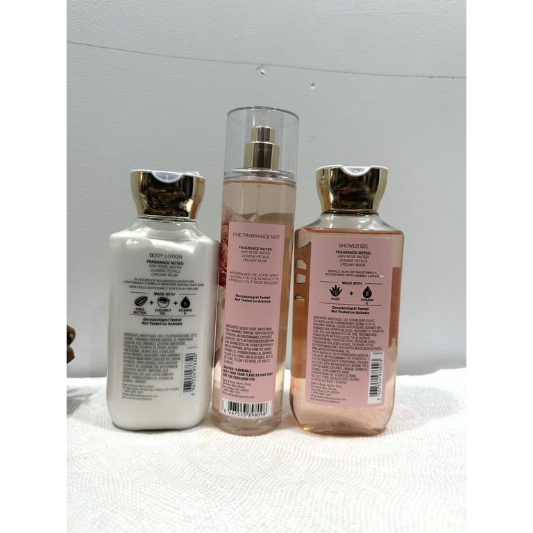 Bath & Body Works Rose 3 Piece Gift Set (Body Lotion 8 oz., Fine