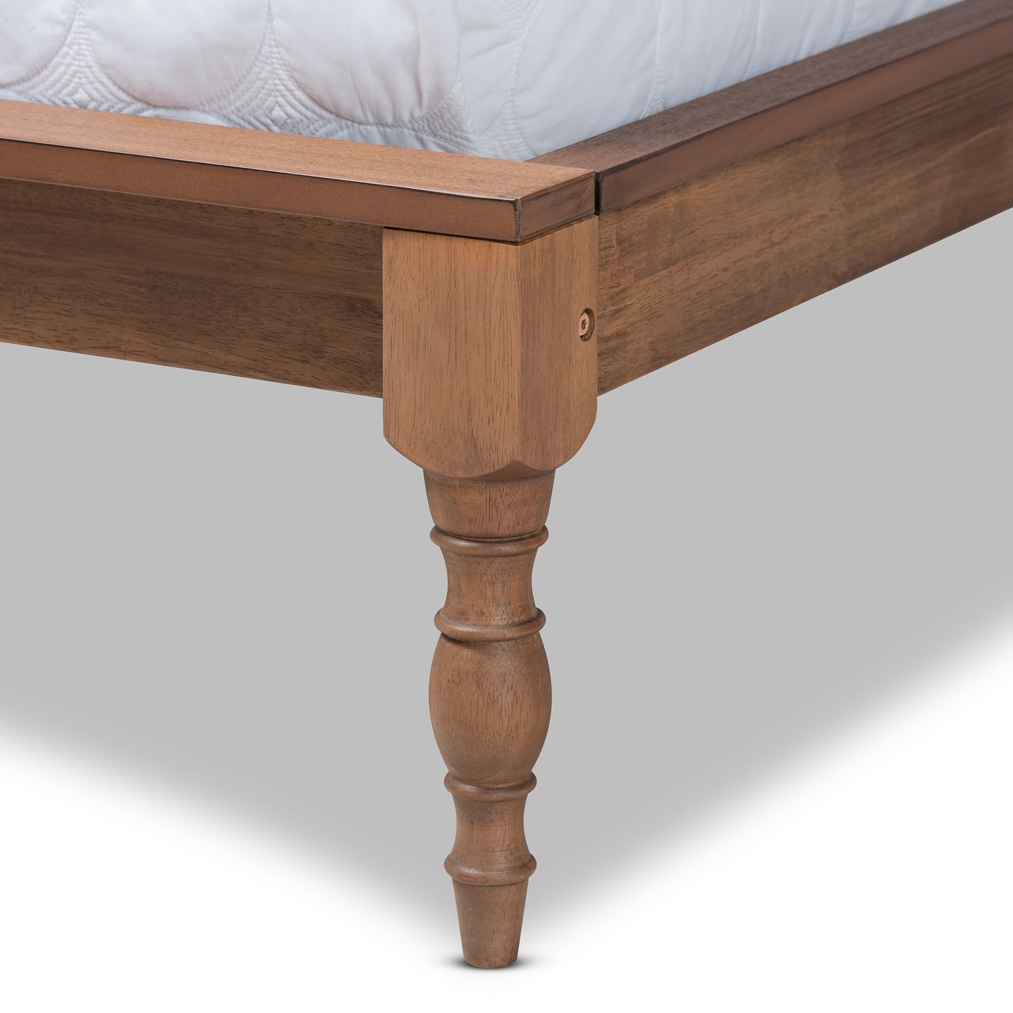 Baxton Studio Romy 13.5" Platform Wood Bed Frame - Queen Size