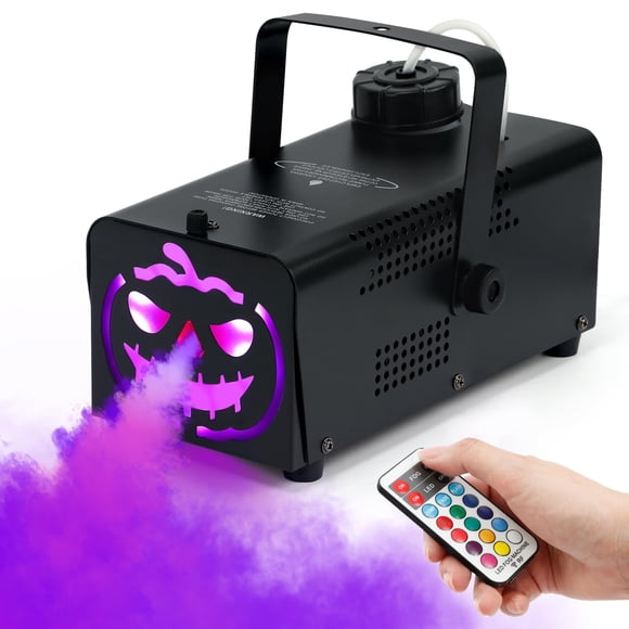 TCFUNDY 500W Fog Machine with 9 LED Lights, Fogger with 12 Color Lights Effect for Halloween Wedding DJ Party Stage, Portable Smo