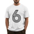 thumbnail image 4 of LWavelet Layered Line Number 38 Graphic Men's T-Shirt Ideal for Casual Style and Everyday Wear White 2XL, 4 of 4