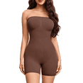 thumbnail image 2 of A AGROSTE Women's Seamless Removable Strapless Shapewear Rompers with Built-in Bra Butt Lifting Tummy Control Full Body Shapewear Bodysuit, 2 of 9