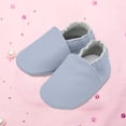 thumbnail image 2 of Quealent Baby Boy Girl Shoes Soft Soled Leather Moccasins Anti-Skid Toddler Prewalker Blue for Size 11=S, 2 of 7