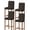 Black, variant on Simple Line Linen Texture Bar Stool Covers Set of 6, Beige Modern Art Geometric Stretch Washable Bar Chair Covers with Backs, Removable Pub Counter Height Chair Cover for Kitchen Dining Room Cafe