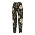 thumbnail image 4 of Roncen Women's Floral Print Jogger Pants - Loose Fit Casual Trousers with Elastic Waist & Cuff and Pockets, 4 of 5