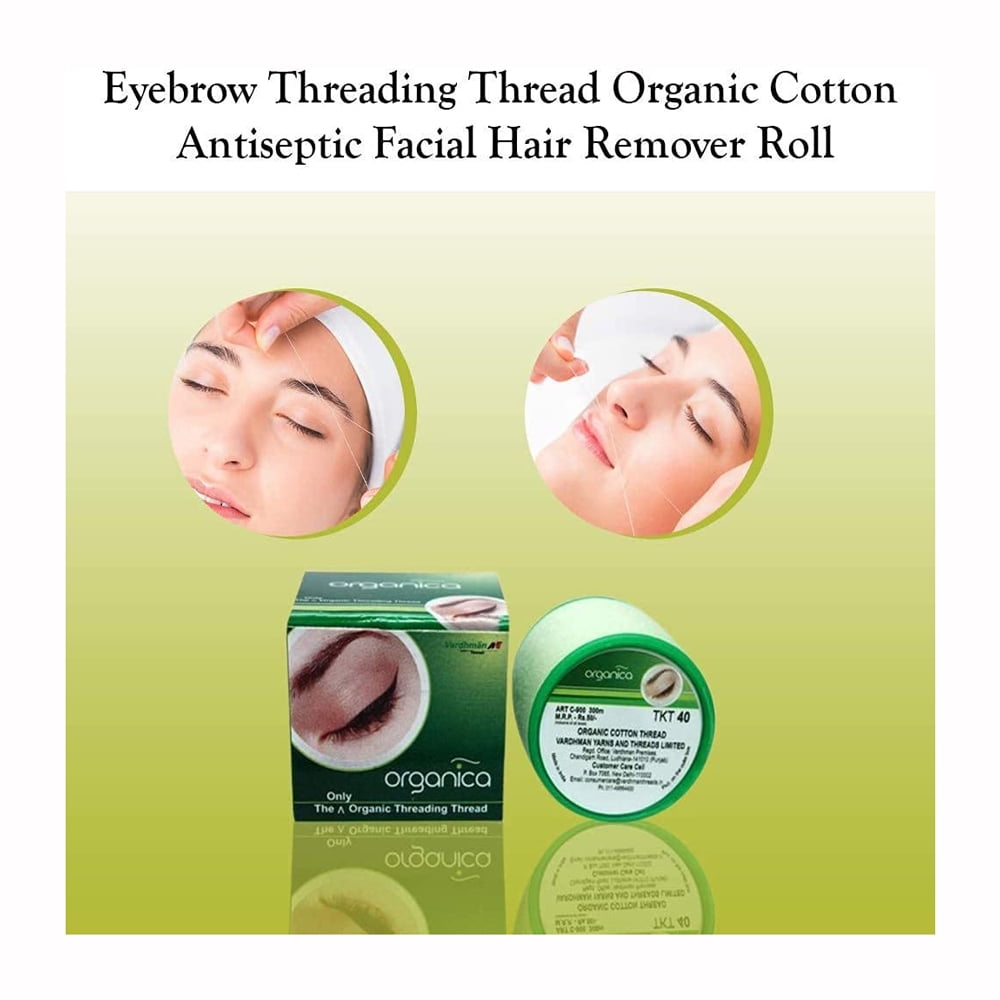 8*300M Spool Organic Eyebrow Threading Thread Organica Eyebrow Threading  Thread Facial Threading, Body Hair Threading & Sewing Thread, Pale Green