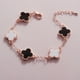 thumbnail image 2 of Flor pulsera de trébol de cuatro hojas Versión coreana de pulsera de cristal damas joyería hechizo reloj regalo oro blanco y negro cinco hojas trébol de cuatro hojas, 2 of 2
