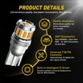 thumbnail image 3 of AUXITO 194 LED Bulb Amber Yellow, Side Marker Lights 300% Brighter T10 168 2825 W5W LED Bulbs for License Plate Light Dome Map Door Courtesy Interior Car Lights, Pack of 10, 3 of 7